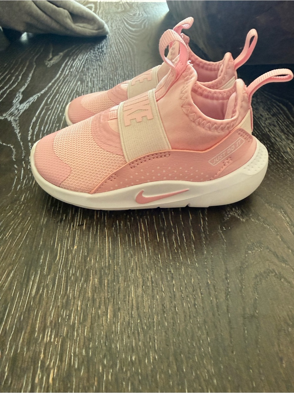 Nike Kids Pink Slip-On Sneakers with White Sole